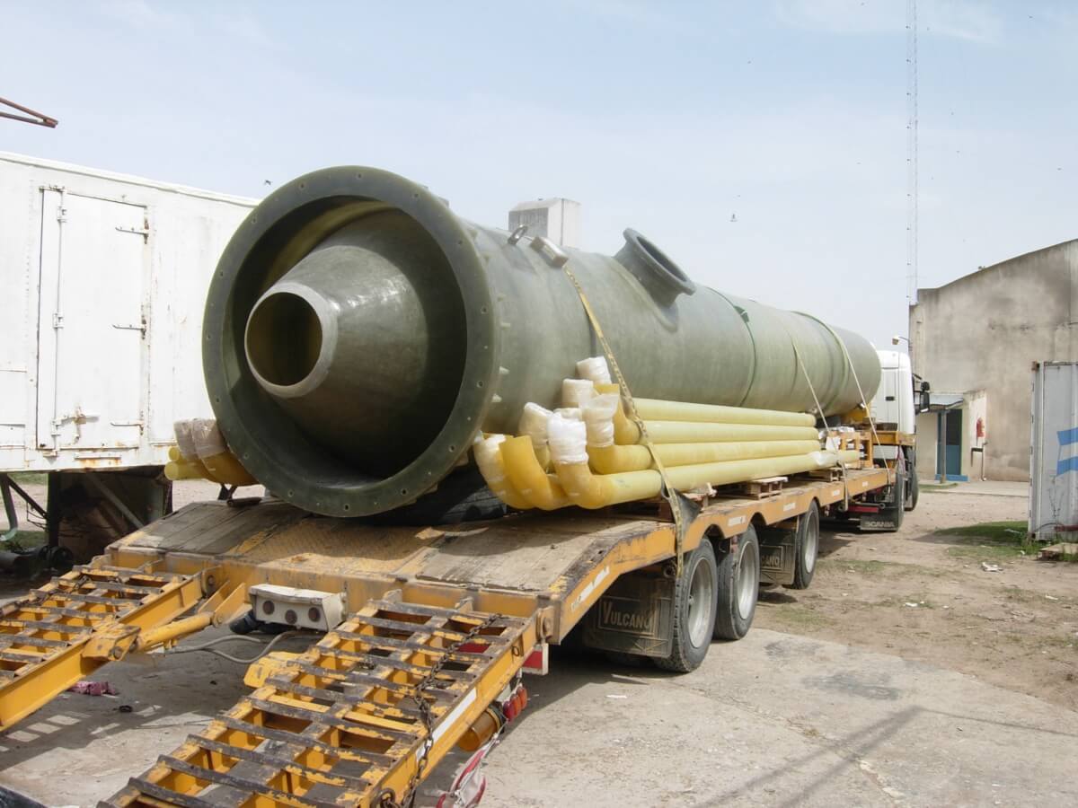 Equipo vertical de PRFV