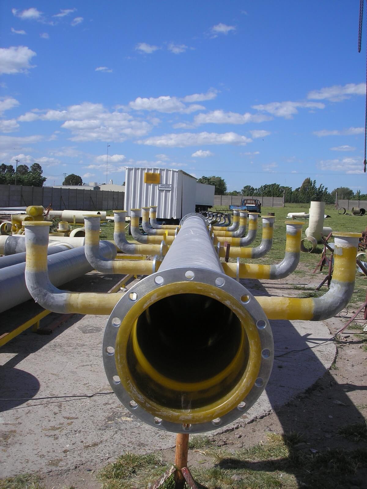 Colector de cloro Ø 24” con brazos de Ø 4”