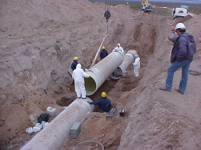 Reemplazo tramos de caño PRFV acueducto