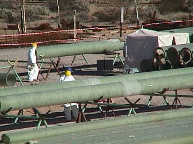 Preparación de prefabricados en cañerías Ø 100 hasta 600 mm, PN 10,Planta de Inyección de Agua Salada (PIAS II)
