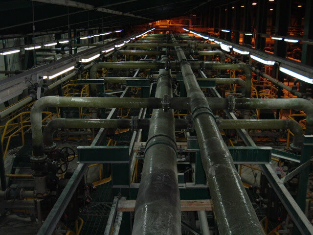 Provisión y montaje de colector diám. 16” salmuera con 20 derivaciones de 6” y colector Strip diám. 10” con 20 derivaciones de 6” en PRFV